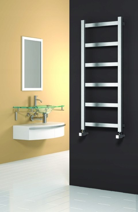 Grzejnik dekoracyjny stal nierdzewna MINA połysk 480/1170mm Grzejnik dekoracyjny stal nierdzewna MINA połysk 480/1170mm