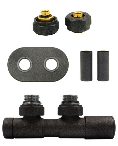 Zawór regulacyjny 50mm TWINS antracyt prawy Pex All in One Zawór regulacyjny 50mm TWINS antracyt prawy Pex All in One
