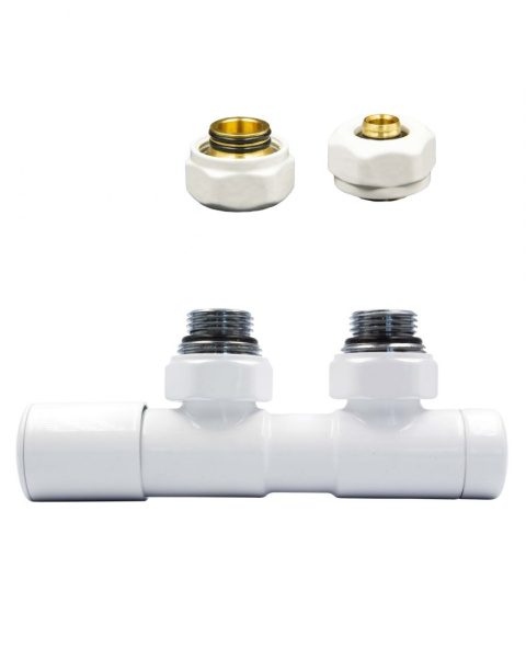 Zawór regulacyjny 50mm TWINS biały lewy Pex Zawór regulacyjny 50mm TWINS biały lewy Pex