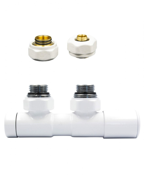 Zawór regulacyjny 50mm TWINS biały prawy Pex Zawór regulacyjny 50mm TWINS biały prawy Pex