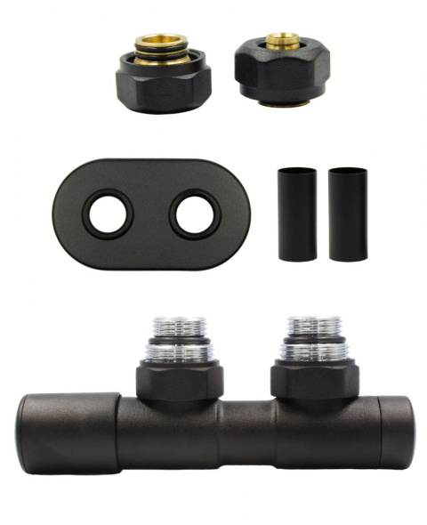 Zawór regulacyjny 50mm TWINS czarny strukturalny lewy Pex All in One Zawór regulacyjny 50mm TWINS czarny strukturalny lewy Pex All in One