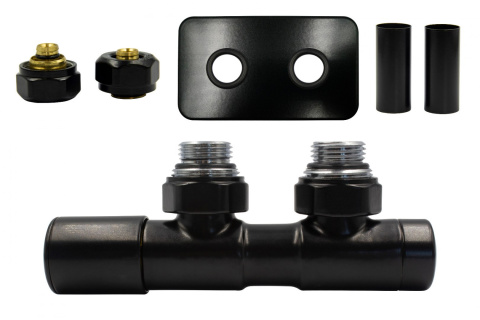 Zawór regulacyjny 50mm TWINS czarny mat lewy Pex All in One Zawór regulacyjny 50mm TWINS czarny mat lewy Pex All in One