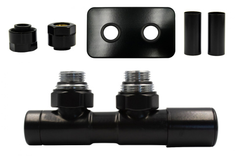 Zawór regulacyjny 50mm TWINS czarny mat prawy Cu All in One Zawór regulacyjny 50mm TWINS czarny mat prawy Cu All in One
