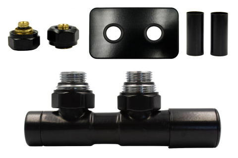 Zawór regulacyjny 50mm TWINS czarny mat prawy Pex All in One Zawór regulacyjny 50mm TWINS czarny mat prawy Pex All in One