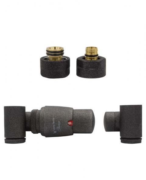 Zawór termostatyczny do grzałki 50mm INTEGRA antracyt lewy Pex Zawór termostatyczny do grzałki 50mm INTEGRA antracyt lewy Pex