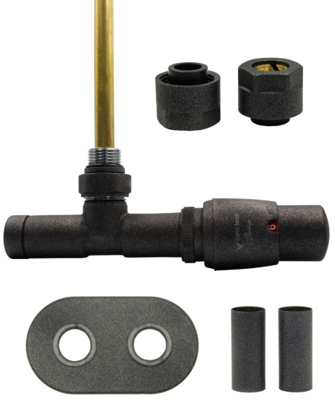 Zawór termostatyczny zespolony 50mm UNICO antracyt prawy Cu All in One Zawór termostatyczny zespolony 50mm UNICO antracyt prawy Cu All in One