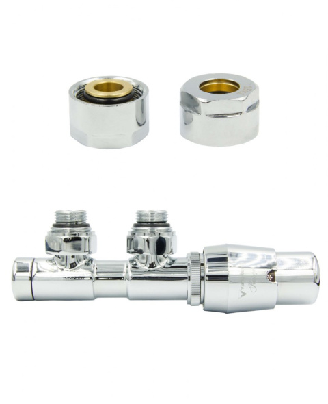Zawór termostatyczny 50mm TWINS chrom prawy Cu Zawór termostatyczny 50mm TWINS chrom prawy Cu