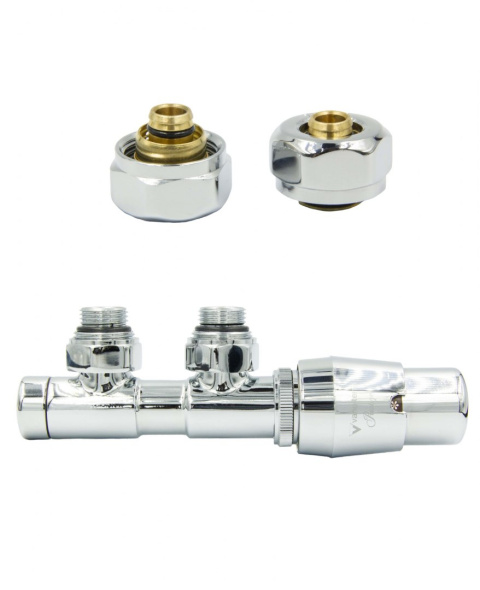 Zawór termostatyczny 50mm TWINS chrom prawy Pex Zawór termostatyczny 50mm TWINS chrom prawy Pex