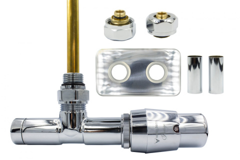 Zawór termostatyczny zespolony 50mm UNICO chrom prawy Pex All in One Zawór termostatyczny zespolony 50mm UNICO chrom prawy Pex All in One