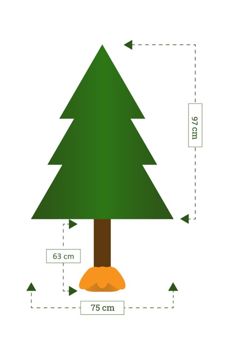 Choinka - Sosna diamentowa na pniu 160 cm