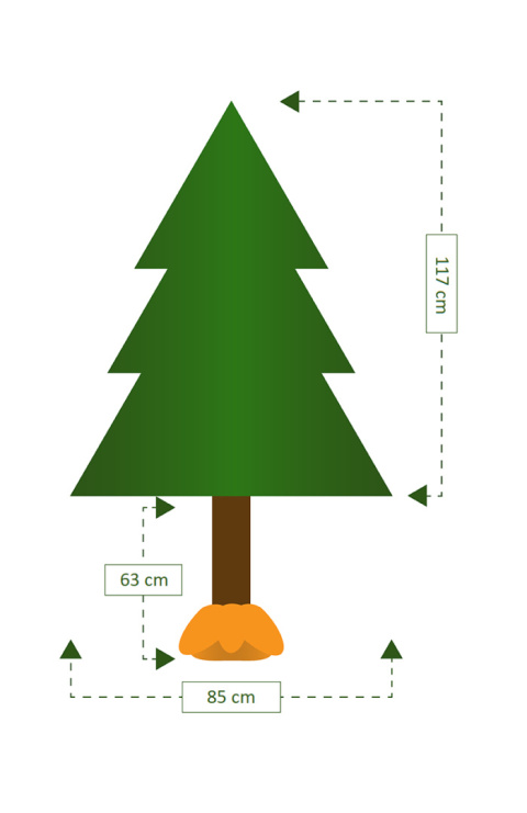 Choinka - Sosna diamentowa na pniu 180cm Choinka - Sosna diamentowa na pniu 180cm