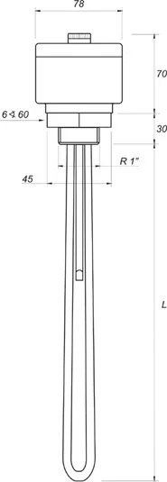 Grzałka do bojlera 2500 W 6/4" VOLUX Grzałka do bojlera 2500 W 6/4" VOLUX