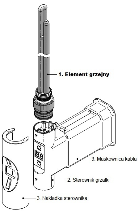 Grzałka elektryczna do grzejnika 300W biała owal H+E VARIO TERM Grzałka elektryczna do grzejnika 300W biała owal H+E VARIO TERM