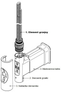 Grzałka elektryczna do grzejnika 900W biała owal H+E VARIO TERM
