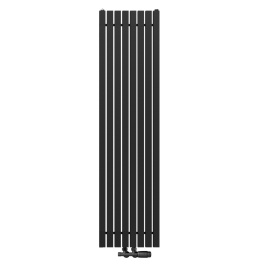 LUXAR 390/1600 mm grzejnik pionowy dekorac. czarny str. D50