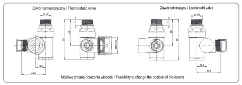 Zawór termostatyczny zintegrowany czarny TULLY Zawór termostatyczny zintegrowany czarny TULLY
