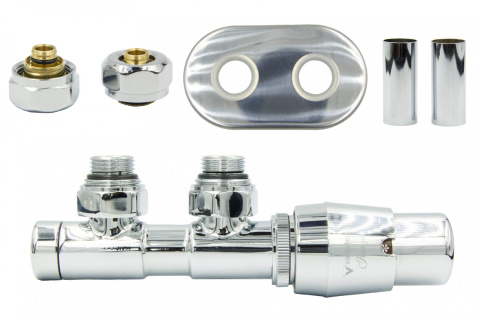 Zawór termostatyczny 50mm TWINS chrom prawy All in One Zawór termostatyczny 50mm TWINS chrom prawy All in One