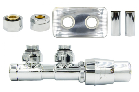 Zawór termostatyczny 50mm TWINS chrom prawy All in One Zawór termostatyczny 50mm TWINS chrom prawy All in One