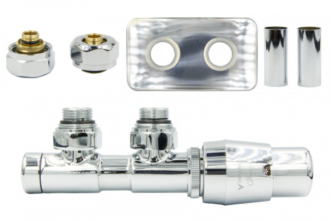 Zawór termostatyczny 50mm TWINS chrom prawy All in One Zawór termostatyczny 50mm TWINS chrom prawy All in One