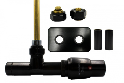 Zawór termostatyczny zespolony 50mm UNICO czarny mat prawy All in One Zawór termostatyczny zespolony 50mm UNICO czarny mat prawy All in One