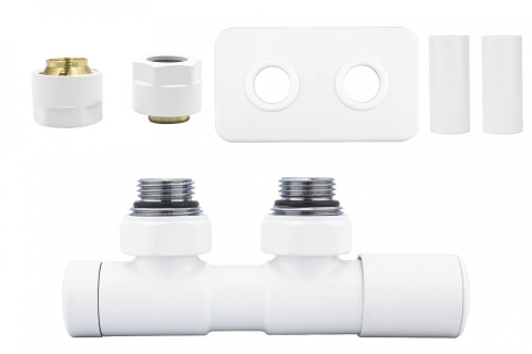 Zawór regulacyjny 50mm TWINS biały mat prawy Cu All in One Zawór regulacyjny 50mm TWINS biały mat prawy Cu All in One