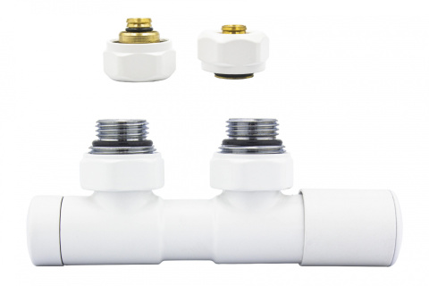 Zawór regulacyjny 50mm TWINS biały mat prawy Pex Zawór regulacyjny 50mm TWINS biały mat prawy Pex
