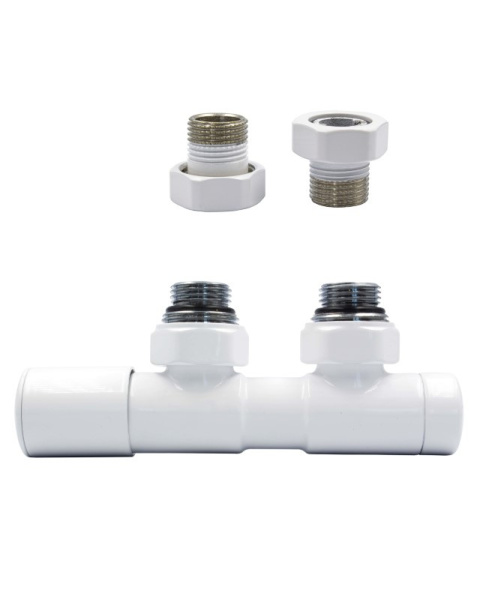 Zawór regulacyjny 50mm TWINS biały lewy GZ1/2 Zawór regulacyjny 50mm TWINS biały lewy GZ1/2