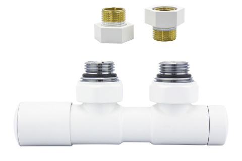 Zawór regulacyjny 50mm TWINS biały mat lewy GZ1/2 Zawór regulacyjny 50mm TWINS biały mat lewy GZ1/2