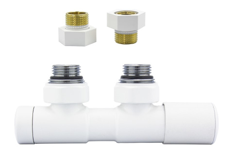 Zawór regulacyjny 50mm TWINS biały mat prawy GZ1/2 Zawór regulacyjny 50mm TWINS biały mat prawy GZ1/2