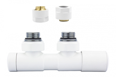 Zawór regulacyjny 50mm TWINS biały mat prawy Cu Zawór regulacyjny 50mm TWINS biały mat prawy Cu
