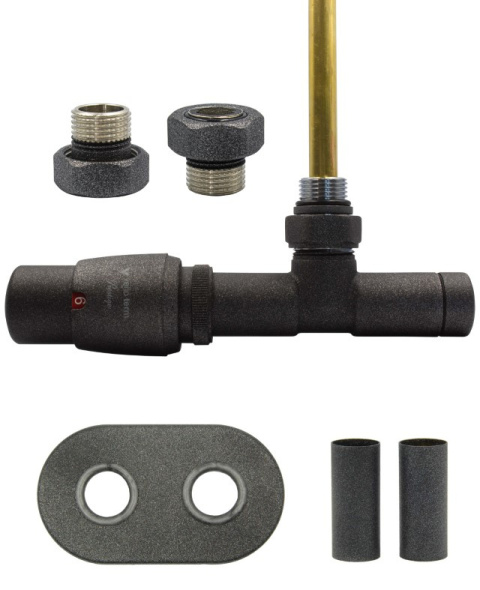 Zawór termostatyczny zespolony 50mm UNICO antracyt lewy GZ1/2 All in One Zawór termostatyczny zespolony 50mm UNICO antracyt lewy GZ1/2 All in One