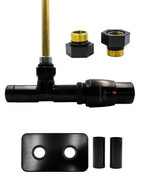 Zawór termostatyczny zespolony 50mm UNICO czarny mat prawy GZ1/2 All in One Zawór termostatyczny zespolony 50mm UNICO czarny mat prawy GZ1/2 All in One