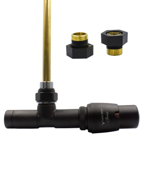 Zawór termostatyczny zespolony 50mm UNICO czarny mat prawy GZ1/2 Zawór termostatyczny zespolony 50mm UNICO czarny mat prawy GZ1/2