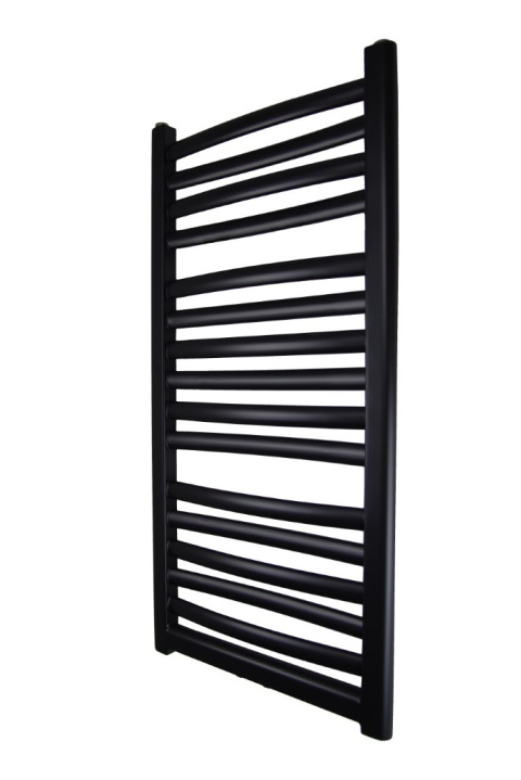 Grzejnik łazienkowy Łezka 3D 675/440 Regnis D5 czarny mat Grzejnik łazienkowy Łezka 3D 675/440 Regnis D5 czarny mat