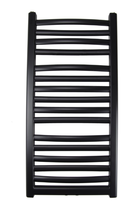 Grzejnik łazienkowy Łezka 3D 910/440 Regnis D5 czarny mat Grzejnik łazienkowy Łezka 3D 910/440 Regnis D5 czarny mat
