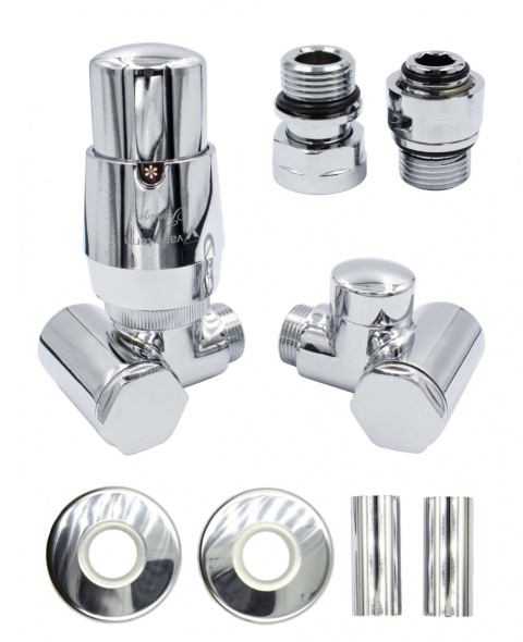Zawór termostatyczny do grzałki 50mm INTEGRA chrom lewy GZ1/2 All in One Zawór termostatyczny do grzałki 50mm INTEGRA chrom lewy GZ1/2 All in One