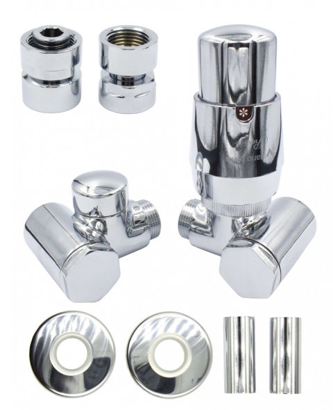 Zawór termostatyczny do grzałki 50mm INTEGRA chrom prawy GW1/2 All in One