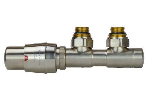 Zawór termostatyczny 50mm TWINS nikiel szlifowany lewy Zawór termostatyczny 50mm TWINS nikiel szlifowany lewy