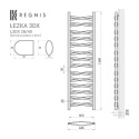 Grzejnik Łezka 3DX 440/1540 mm łazienkowy dekoracyjny biały mat