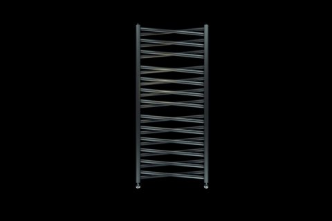 Grzejnik Łezka 3DX 440/1205 mm łazienkowy dekoracyjny czarny strukturalny Grzejnik Łezka 3DX 440/1205 mm łazienkowy dekoracyjny czarny strukturalny