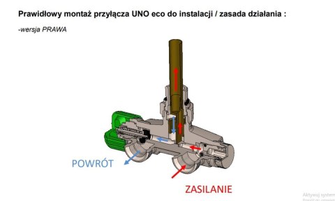 Zawór term. zespolony Uno nikiel+CU Prawy Prestige Zawór term. zespolony Uno nikiel+CU Prawy Prestige