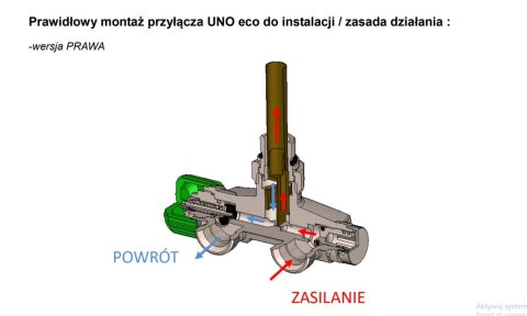 Zawór term. zespolony Uno nikiel+CU Prawy Trendy Zawór term. zespolony Uno nikiel+CU Prawy Trendy