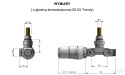 Zawór term. zespolony Uno nikiel+PEX Prawy Trendy