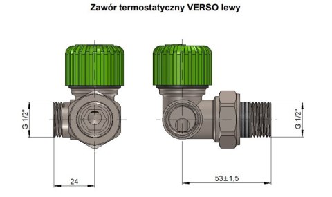 Zawory trójos term. VERSO Pex lewy Trendy Zawory trójos term. VERSO Pex lewy Trendy