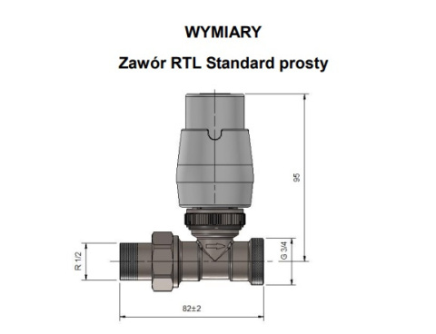 Zestaw termostatyczny prosty Vario-Term ZRTL06/P Zestaw termostatyczny prosty Vario-Term ZRTL06/P